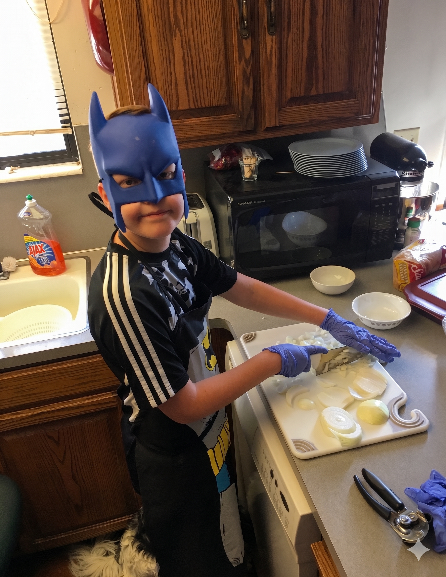 Connor cooking for Smokey Sasquatch